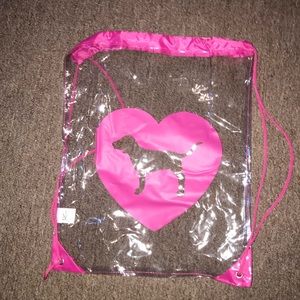 Bag from PINK you can see inside and is pink 💕🌈
